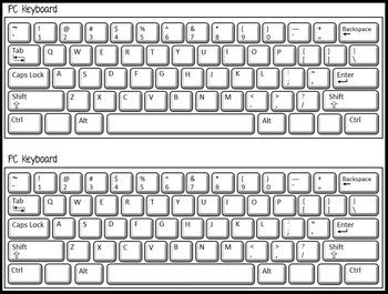 Use this printable computer keyboard during your ks1 ict lessons to introduce your class to the art of typing and the layout of the keyboard, to familiarise them with the important keys they will eventually use. Typing Practice with Printable Keyboards by Tanya Rae ...
