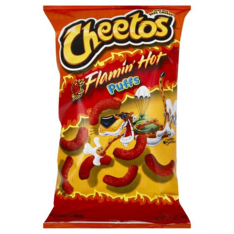 Cheetos Cheese Flavored Snacks Puffs Flamin Hot Super 1 Foods