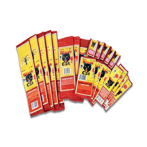 13cm x 4cm noise rating: Black Cat package of 50 individual firecrackers at Boom ...