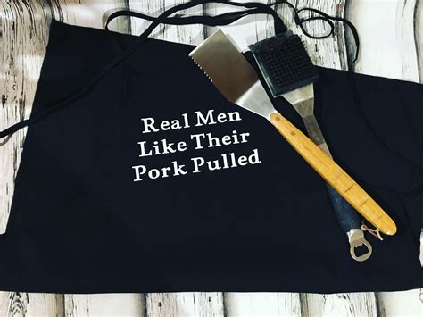 Real Men Like Their Pork Pulled Funny Father S Day Bbq T Apron Funny Dad Best Step Dad By