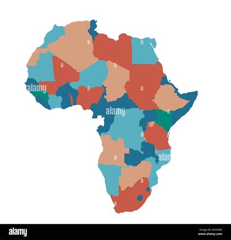 Africa Mapa Ilustración Vectorial Arte Sobre Fondo Blanco Imagen Vector