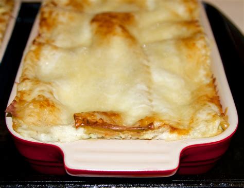 Cheese has white spots on it because it is made by mold. White Lasagne with Spinach and Ricotta - Cast Iron and Wine