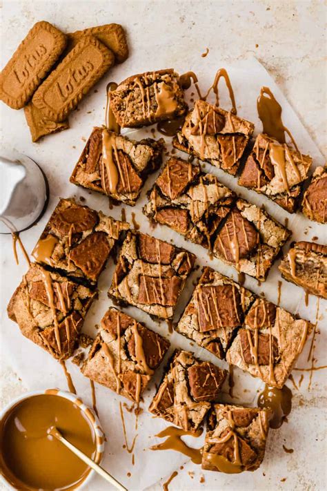 Easy Lotus Biscoff Blondies With White Chocolate Baking Ginger