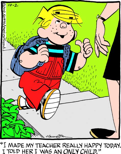 Dennis The Menace Sharing Happiness More Funny Cartoons Funny Comics