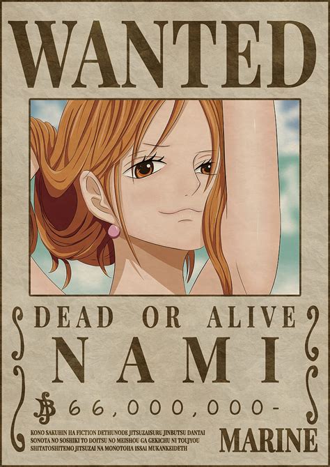 Wallpaper Luffy Bounty Nami Bounty Wanted Poster One Piece In Sexiz Pix