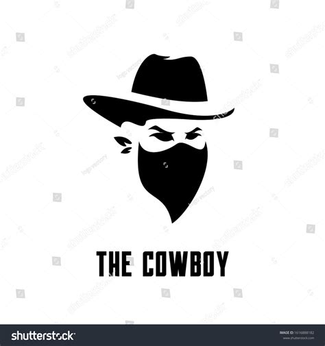 Cowboy Bandit Head Logo Icon Design Vector De Stock Libre De Regalías