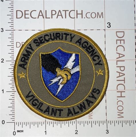 Us Army Asa Army Security Agency Vigilant Always Patch 3 Decal