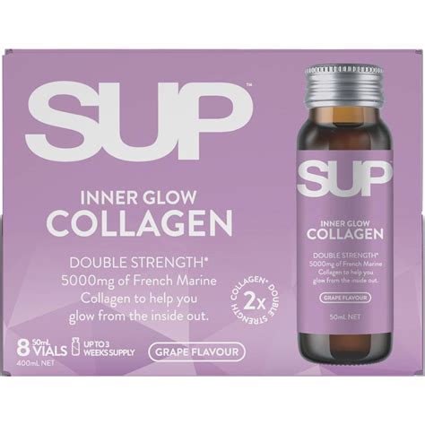 Sup Sup Inner Glow Collagen Shots Double Strength 8 Pack Woolworths