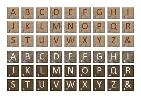 10 Best Printable Scrabble Tiles Board