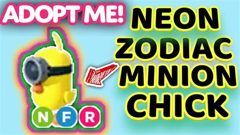 Making Neon Zodiac Minion Chick In Adopt Me Makingneonminion