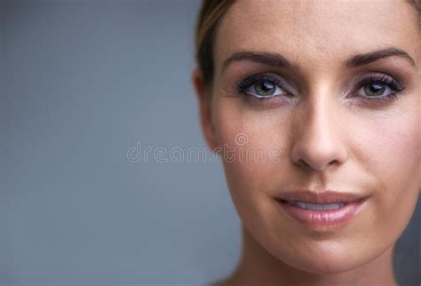 Natural Perfection Closeup Portrait Of A Beautiful Young Woman Stock
