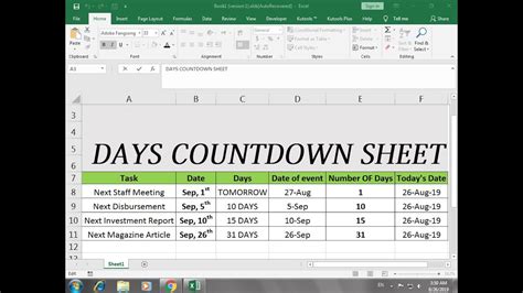 Countdown Days In Excel With Conditional Formatting My Bios