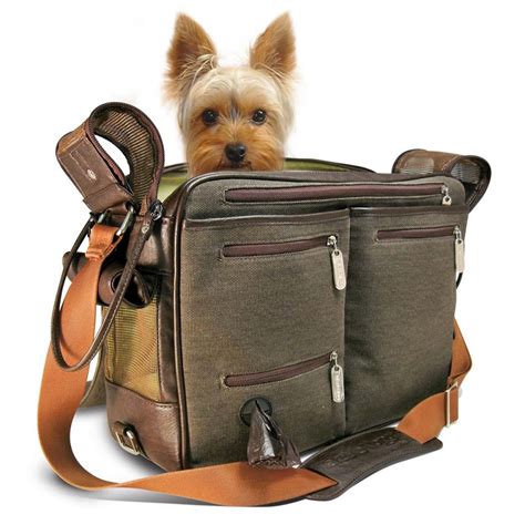 The wide open top and shallow depth (only about 6 high at rest) are perfect for seasoned dogs who know the drill. Cambridge Incognito TakeMeAlong Dog Carrier - Brown Canvas