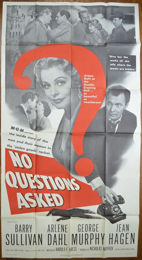 No Questions Asked Original Cinema Movie Poster From British Quad Posters And