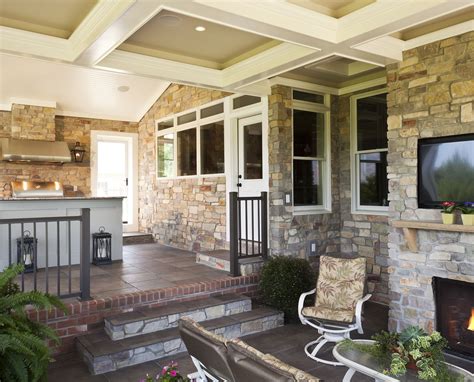Outdoor Kitchen Renovation Outdoor Fireplace Designs Screened In