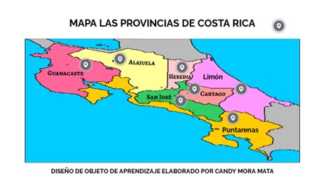 Mapa De Las Provincias De Costa Rica