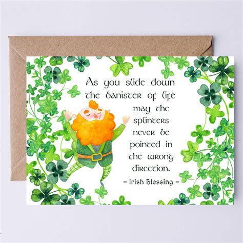 Irish Toast Digital Birthday Card As You Slide Down The Bannister Of
