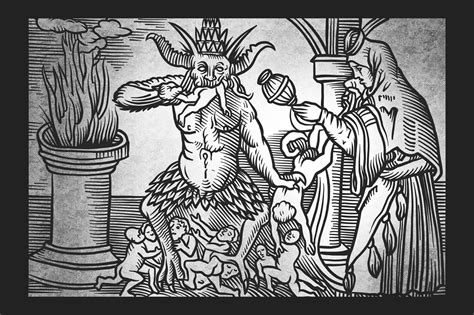 Artstation Medieval Engraving Devil Devouring Souls