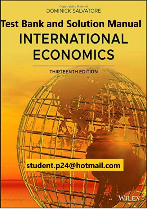International Economics 13th Edition Salvatore Test Bank Test Bank And Solution Manual