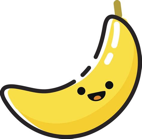 Happy Cute Kawaii Fruit Cartoon Emoji Banana Vinyl Decal Sticker Fruit Cartoon Fruits