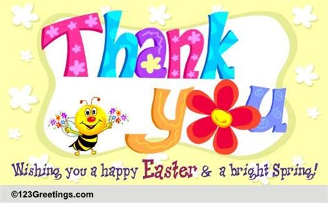 Thank You And Happy Easter Free Thank You Ecards Greeting Cards 123