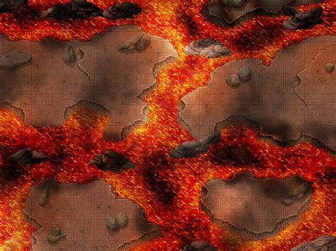 Lava Steppes Battle Map Dnd Battle Map Dandd Battlemap Dungeons And