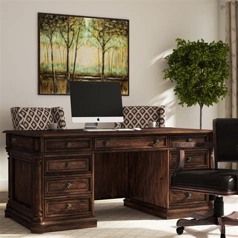 Hooker Furniture Leesburg Solid Wood Executive Desk And Reviews Wayfair