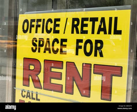 Officeretail Space For Rent Sign Stock Photo Alamy
