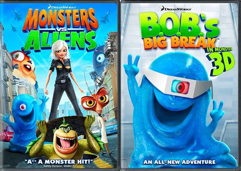Monsters Vs Aliensbobs Big Break In Monster 3d Ginormous Double Pack Dvd
