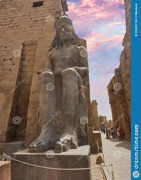 Statue Of King Ramses In Karnak Temple In Luxor City Stock Photo