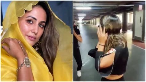 Hina Khan Runs Away From Paparazzi At Airport Fans Say Give Her Some