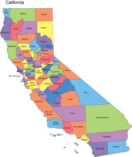California Powerpoint Map Counties