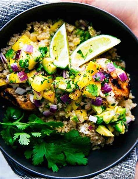 Cover slow cooker and cook on low heat 5 hours, or until chicken is cooked through and shreds easily with a fork. Cilantro-Lime Grilled Chicken with a Mango Avocado Salsa ...
