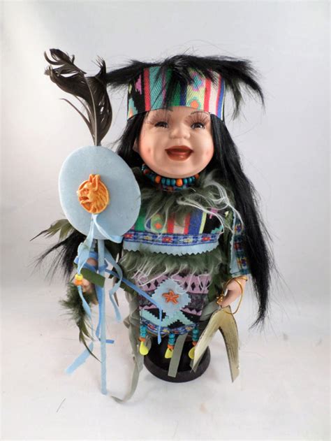 collectible doll kinnex noshi doll native american american indian catawba cultural