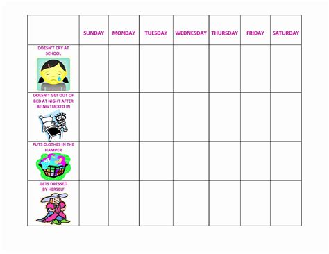 Behavior Charts For Home New Daily Printable Behavior Charts For Home