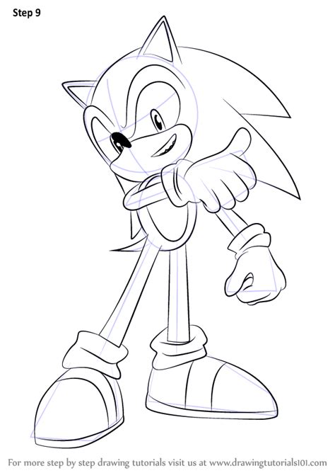 Step By Step How To Draw Sonic From Super Smash Bros