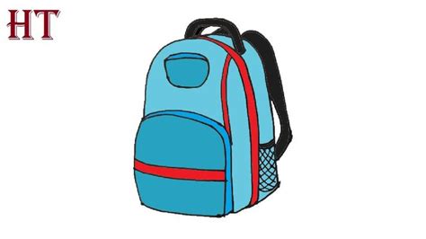 How To Draw A School Bag Easy For Beginners School Bags Step By Step