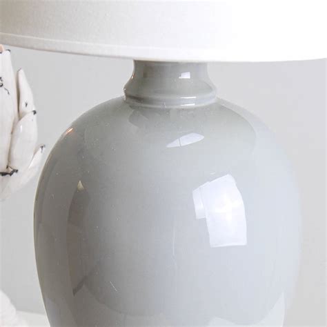 Pale Grey Ceramic Table Lamp By Marquis And Dawe