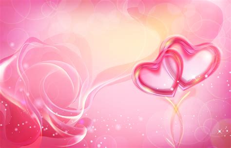 Pink Hearts On Pink And White Background Hd Wallpaper Wallpaper Flare