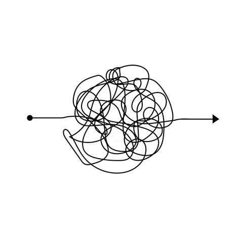 Complicated Clew Way Tangled Scribble Vector Path Chaotic Difficult