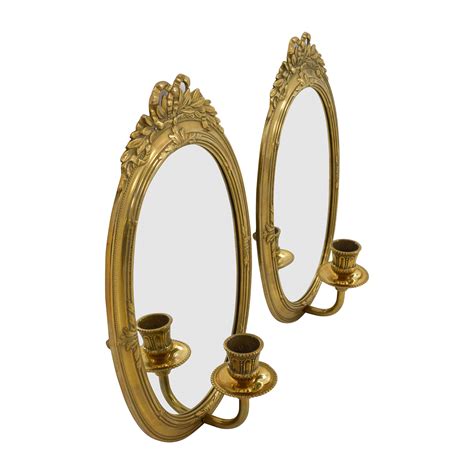 Great for traditional interiors with antique design. Antique Mirror With Candle Sconces | Tyres2c