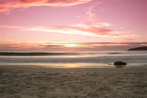 Hd Wallpaper Pink Sunset Over The Ocean In Carmel Ca California Wallpaper Pink Sunset