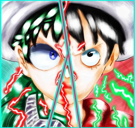 Izuku Midoriya X Monkey D Luffy Art