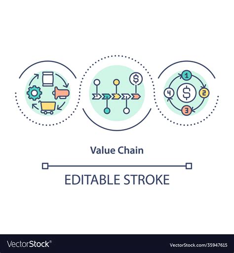 Value Chain Concept Icon Royalty Free Vector Image