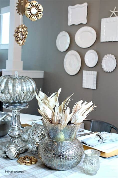 Stratton home decor 28 aubrey gold metal wall mirror. Silver & Gold Holiday Table - The Inspired Room
