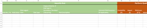 Downloads 06 Template 06 Risk Log Based On Pmbok 5 `e For Excel