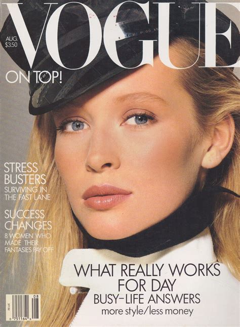 1987 Vogue Fashion Magazine August 35th Birthday T Estelle Lefebure