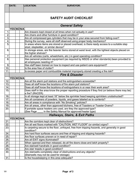 Safety Audit Checklist How To Create A Safety Audit Checklist