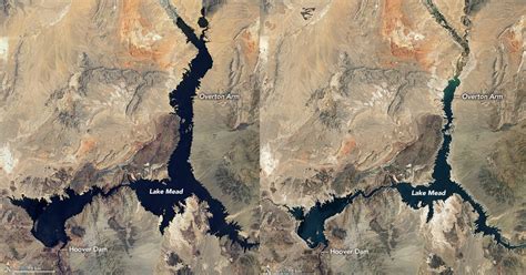 Nasa Satellite Photos Reveal The Dramatic Decline Of Lake Mead Askbill