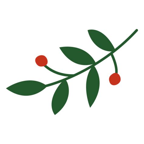 Mistletoe Decoration Flat Transparent Png And Svg Vector File